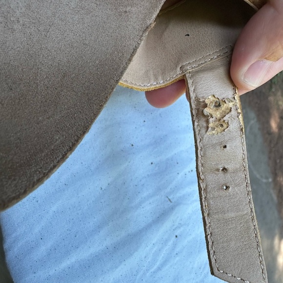 BIG BUDDHA Yellow Suede Faux Leather Espadrille Sandals Cork Platform Size 8 - Picture 12 of 13